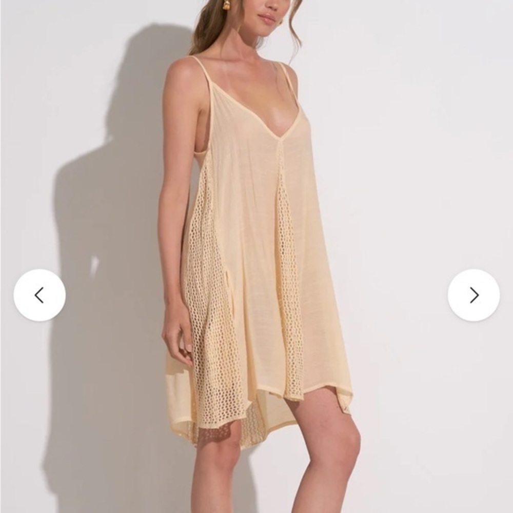 NWT Elan Bohemian Cottagecore Beach Flowy Trapeze  Crete Dress Size Medium